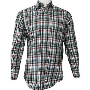 Peter Millar Shirt Men Size Small Long Sleeve Button‎ Down Shirt Plaid